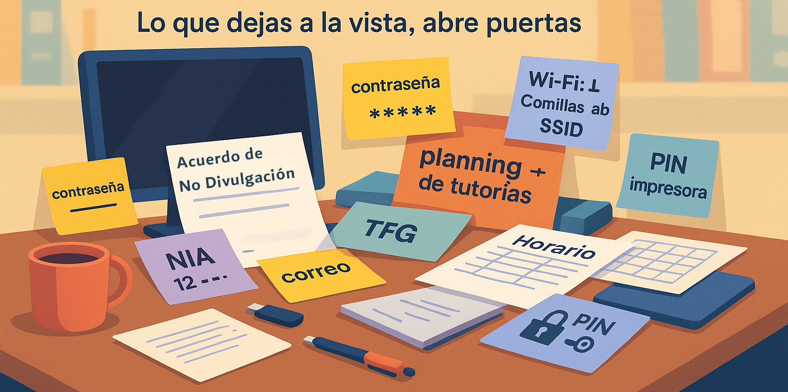 Escritorio limpio - campus tranquilo