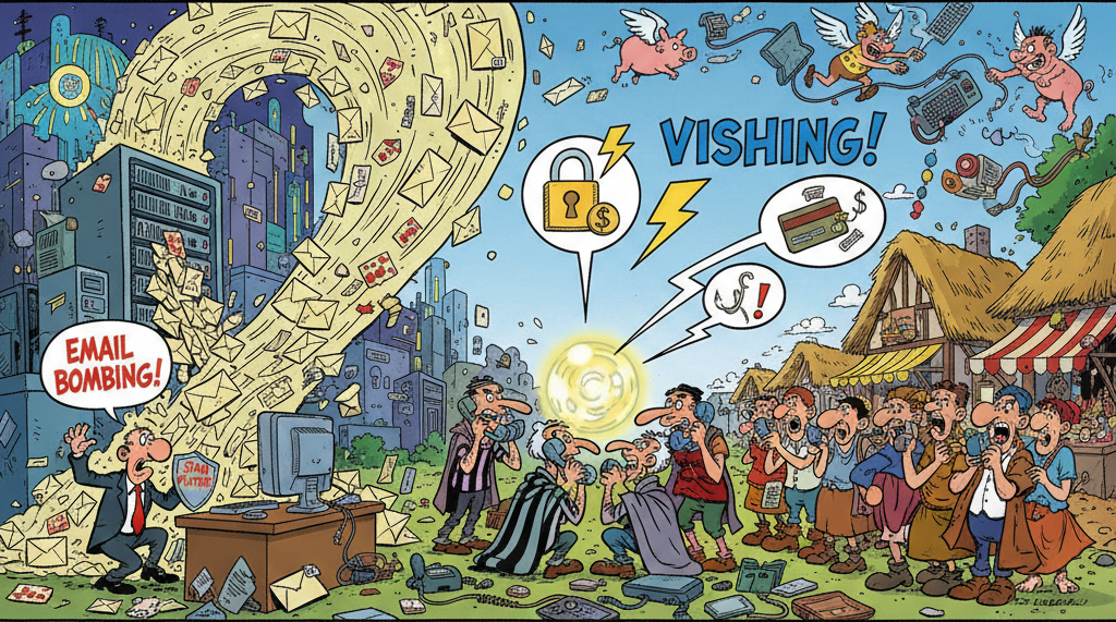 Email bombing y vishing