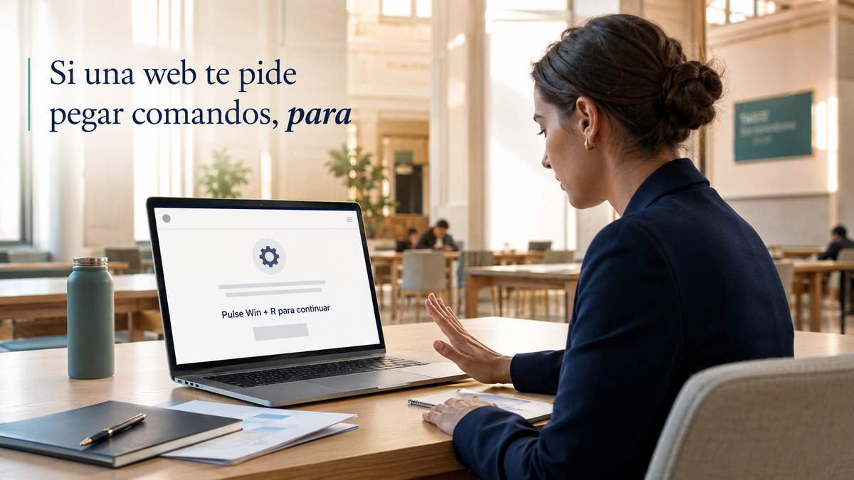 Si una web te pide copiar un comando, ¡desconfía!
