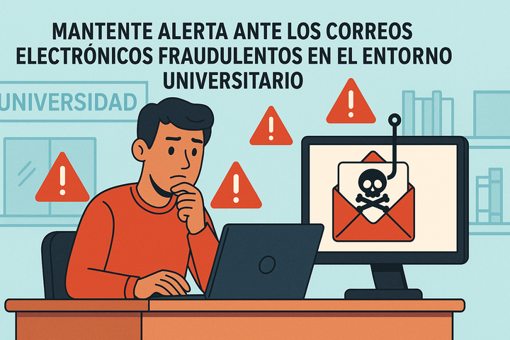 Mantente alerta ante los correos electrónicos fraudulentos en el entorno universitario