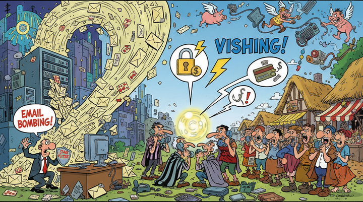 Email bombing y vishing