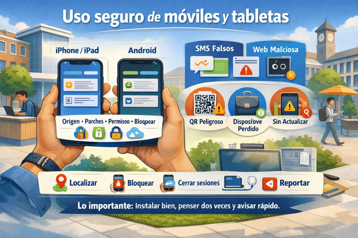 Uso seguro de móviles y tabletas